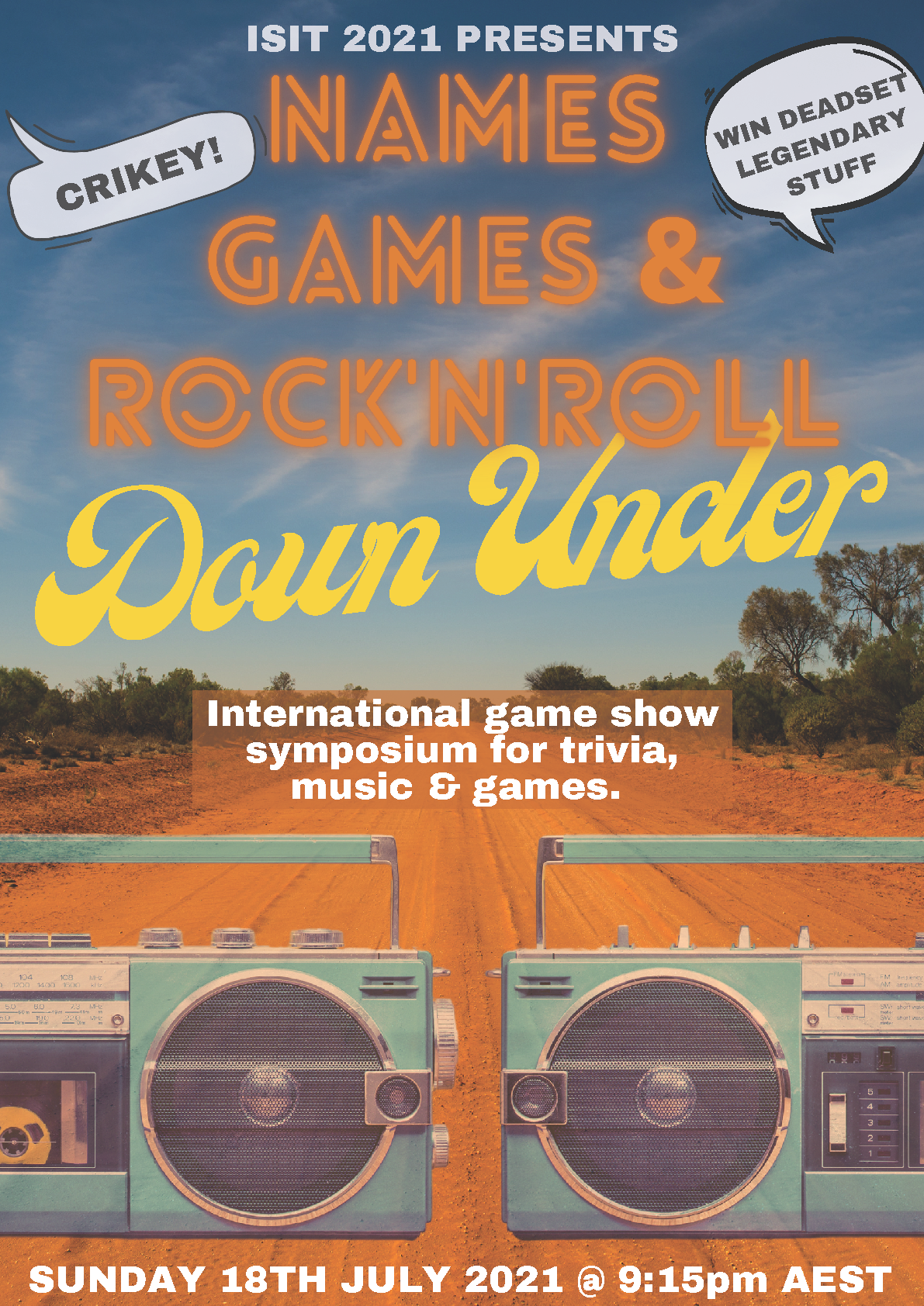 Names Games & Rock 'n' Roll Poster